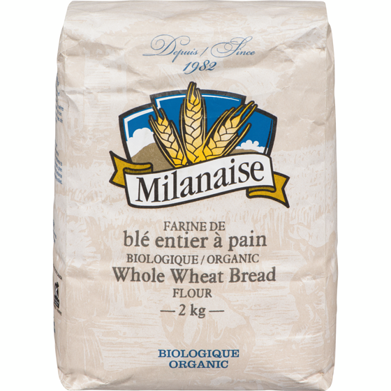 Meunerie Milanaise Organic Whole Wheat Bread Flour 2 kg, $0.47/100g