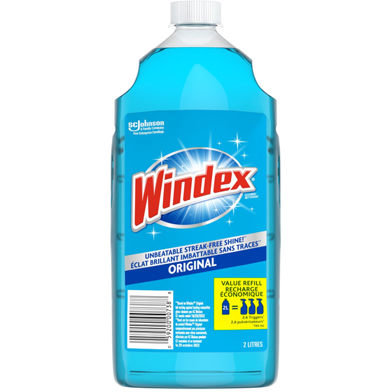 Windex Original Glass and Window Cleaner Refill 2 l, $0.47/100ml