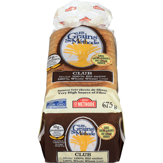 St Methode Whole Wheat Bread, Sugar Free 675 g, $0.81/100g