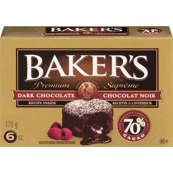 Kraft Baker's Premium 70% Dark Chocolate Baking Bar 170 g, $3.53/100g