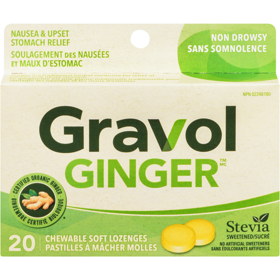 Gravol Ginger Chewable Lozenges 20 ea, $0.50/1ea