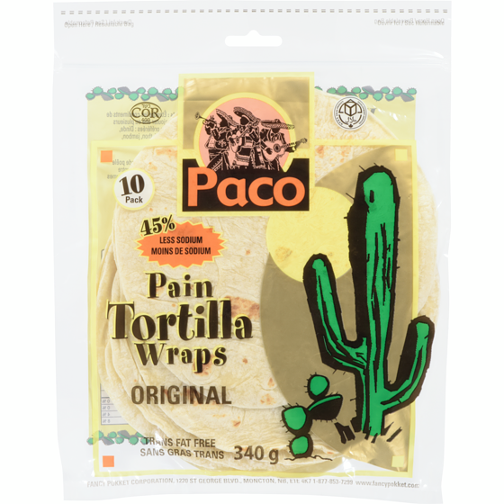 Fancy Pokket Tortilla Wraps Original 340 g, $1.41/100g