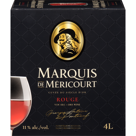 Marquis De Mericourt Marquis De Mericourt Dry Red Wine (ID required at pick-up) 4 l, $1.10/100ml
