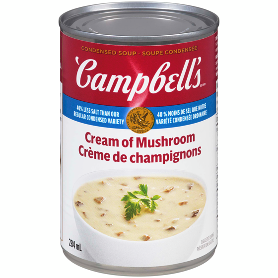 Campbell's Cream of Mushroom Soup, Less Salt 284 ml, $0.88/100ml