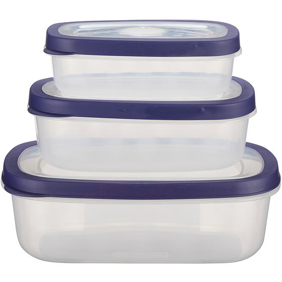 Everyday Essentials 3-Piece Rectangular Food Storage Container Set 3x3.0 ea, $2.17/1ea