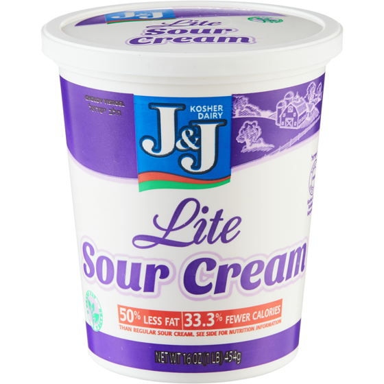 J and J Sour Cream, Light 454 g, $2.64/100g