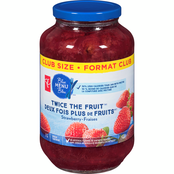 PC Blue Menu Twice the Fruit™ Strawberry Jam Club Size 1 l, $1.10/100ml