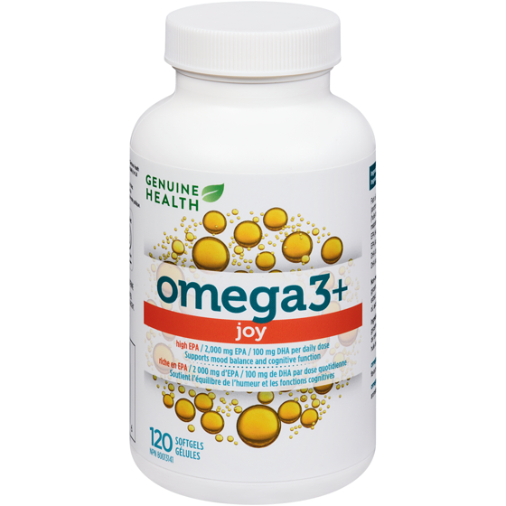 Genuine Health Omega 3+ Joy Fish Oil Supplement 120 ea, $0.46/1ea