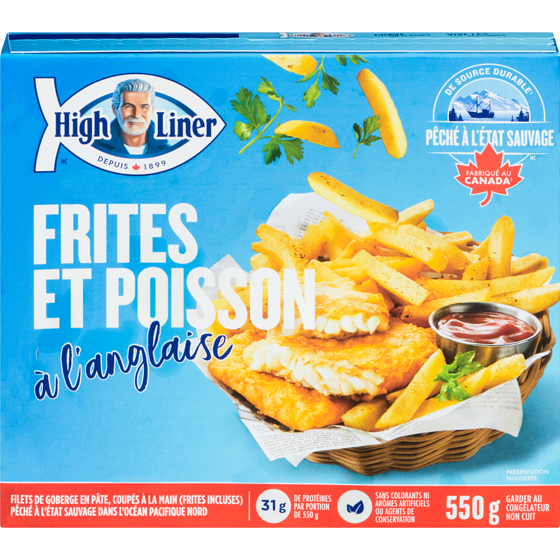 High Liner Frites et poisson à l’anglaise 550 g, 1,45 $/100g
