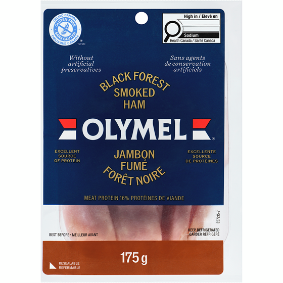 Olymel Jambon fumé Forêt-Noire 175 g, 42,80 $/1kg 4,28 $/100g