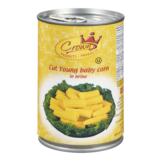 Crown Kosher Cut Baby Corn     410 g, $0.80/100g