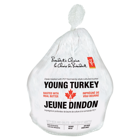 le Choix du Président Dinde fraîche au beurre, 5 kg 9,02 $/1kg 4,09 $/1lb