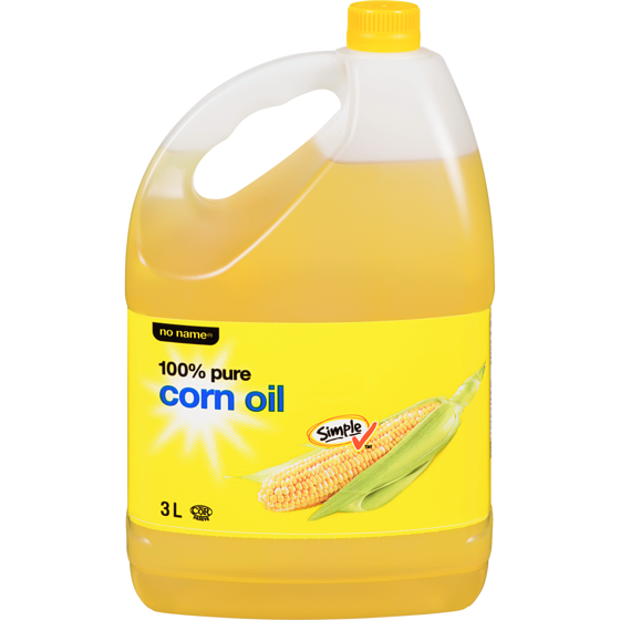 No Name 100% Pure Corn Oil 3 l, $0.43/100ml