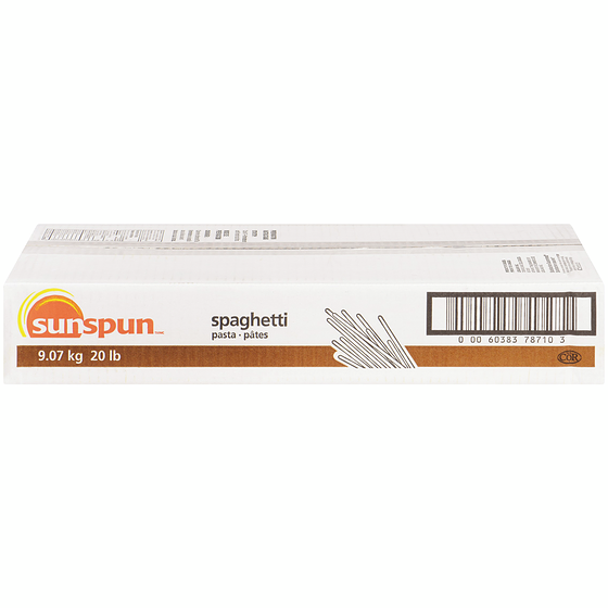 Sunspun Spaghetti Pasta 9.07 kg, $0.31/100g