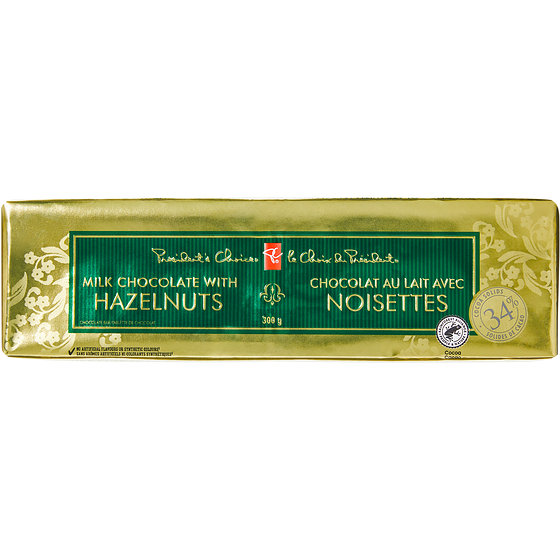 le Choix du Président Tablette de chocolat au lait avec noisettes 300 g, 3,00 $/100g
