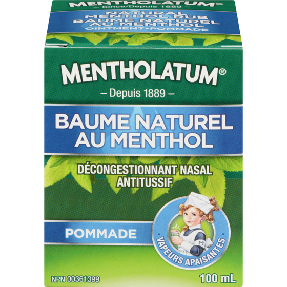 Mentholatum Pommade naturelle au menthol 100 ea, 6,99 $/100ml