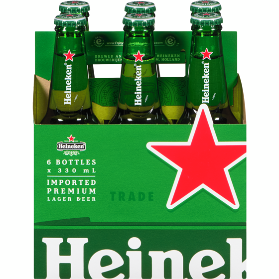 Heineken Beer Bottle (ID required at pick-up) 6x330.0 ml, $0.97/100ml