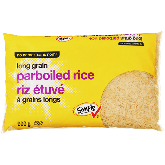 No Name Long Grain Parboiled Rice 900 g, $0.42/100g