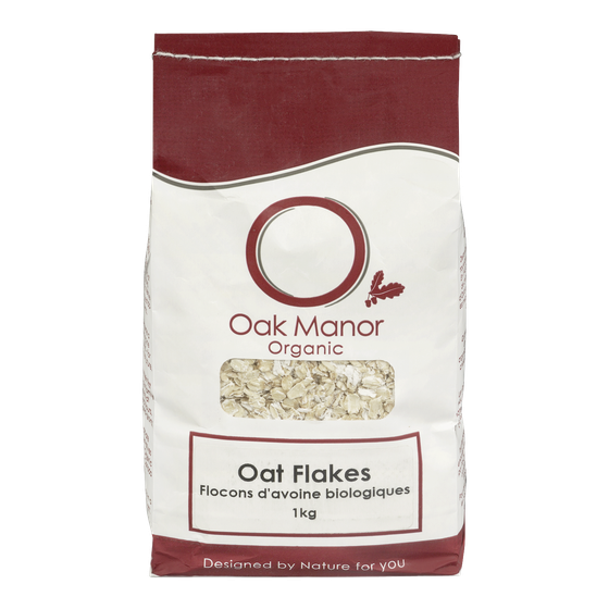 Oak Manor Flocons d’avoine biologique 1 kg, 0,85 $/100g