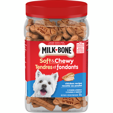Milk-Bone Gâteries molles pour chien au poulet 708 g, 1,69 $/100g