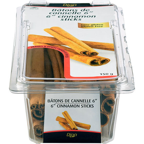 Dion Cinnamon Sticks, 6" 150 g, $4.33/100g