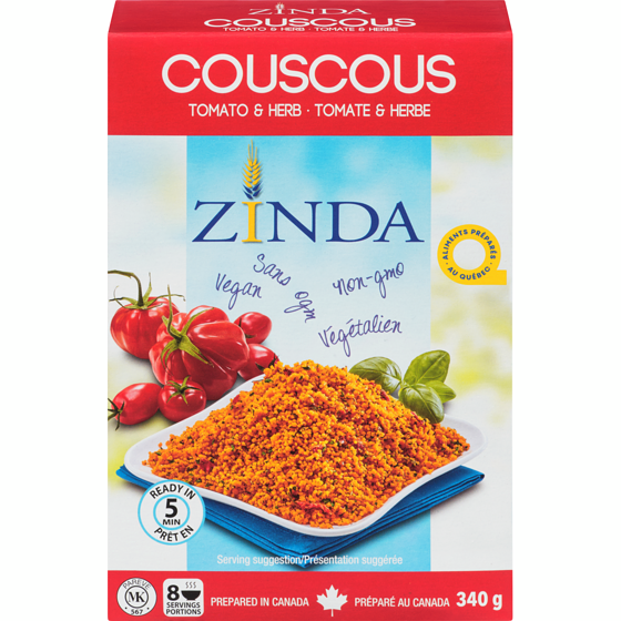 Zinda Couscous tomates et herbes 340 g, 0,88 $/100g