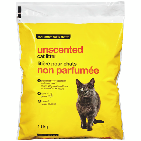 Sans Nom Litière pour chats non parfumée 10 kg, 0,09 $/100g