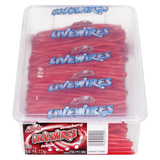 Livewires Friandise Livewires fraises et crème 300 ea, 0,04 $/1ch