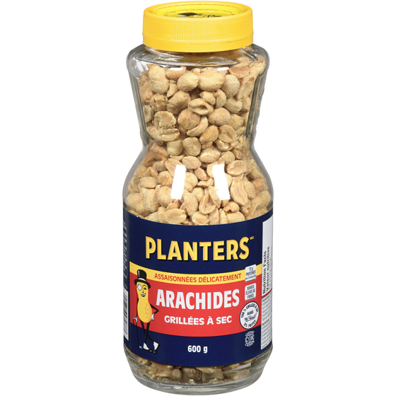 Planters Arachides grillées à sec 600 g, 1,33 $/100g