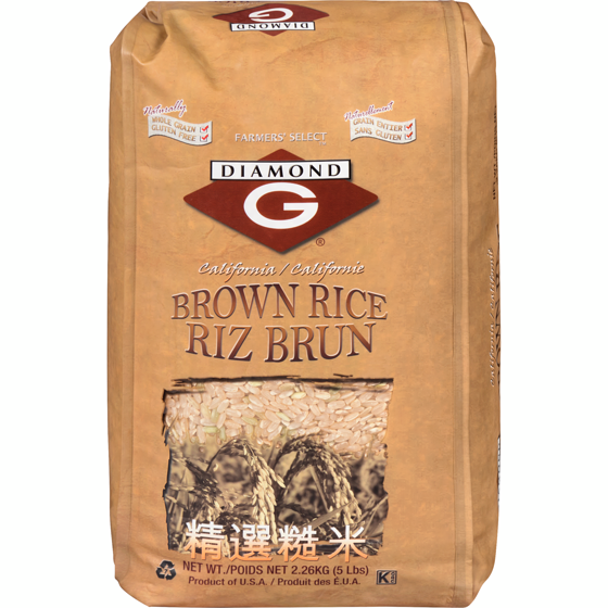 Diamond G Brown Calrose Rice 2.26 kg, $0.27/100g