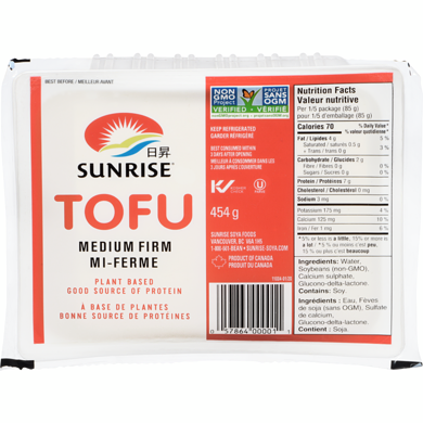 Sunrise Tofu Mi-Ferme 454 g, 0,66 $/100g