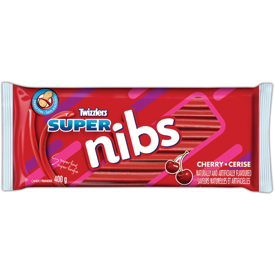 Twizzlers Friandise Super Nibs Cerise 400 g, 1,12 $/100g