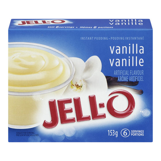 Jell-O Mélange pour pouding instantané vanille, format économique, boîte 153 g, 1,95 $/100g