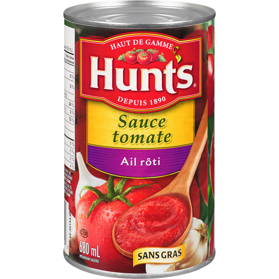 Hunt’s Sauce tomate à l’ail rôti 680 ml, 0,56 $/100ml