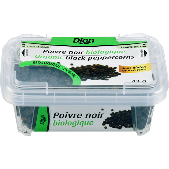 Dion Poivre Noir Biologique  43 g, 12,77 $/100g