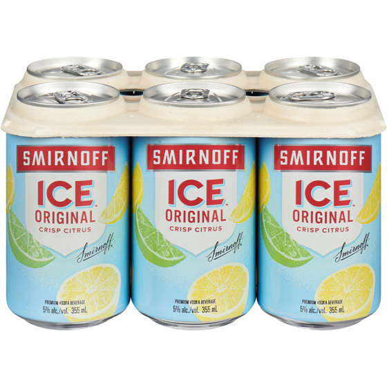 Smirnoff Ice Cans 6-Pack (ID required at pick-up) 6x355.0 ml, $0.82/100ml