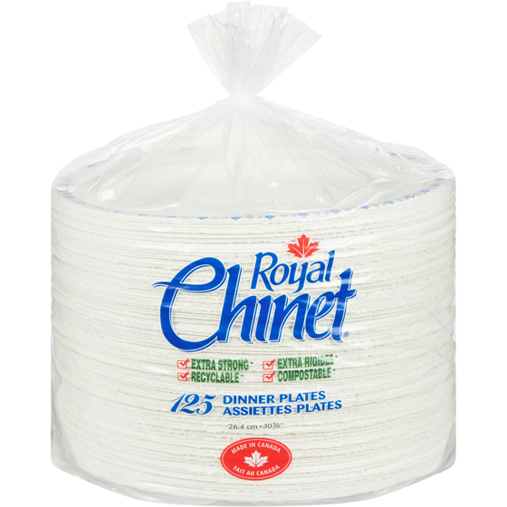 Royal Chinet Assiette à dîner Royal Chinet de 10,38 po 125 ea, 0,19 $/1ch