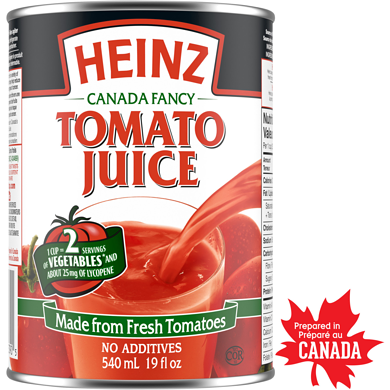 Heinz Jus de tomate 540 ml, 0,55 $/100ml