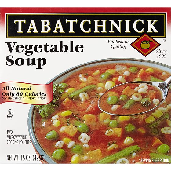 Tabatchnick Vegetable Soup, Frozen 425 g, $1.17/100g