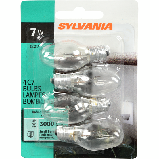 Sylvania Ampoules C7 de 7 W pour veilleuse 4 ea, 1,13 $/1ch