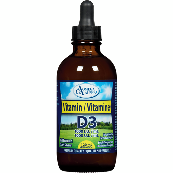 Omega Alpha Vitamin D3 1000Iu 120 ml, $14.16/100ml