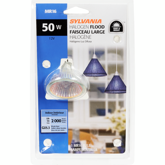 Sylvania Ampoules MR16 à faisceau large de 50 W 1 ea, 6,00 $/1ch