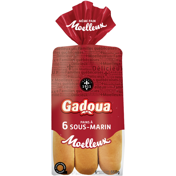 Gadoua Pains à hot dog - 6 6 pk