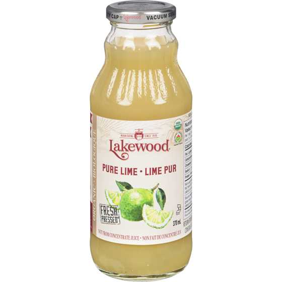 Lakewood Jus de lime pur biologique 370 ml, 1,75 $/100ml