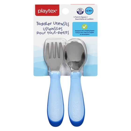Playtex Fork & Spoon for 12+ Months 2 ea