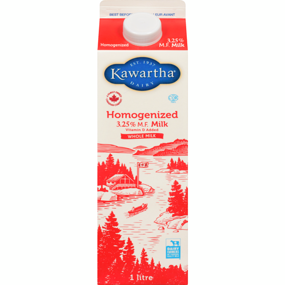 Kawartha Homogenized Milk 1 l, $0.43/100ml