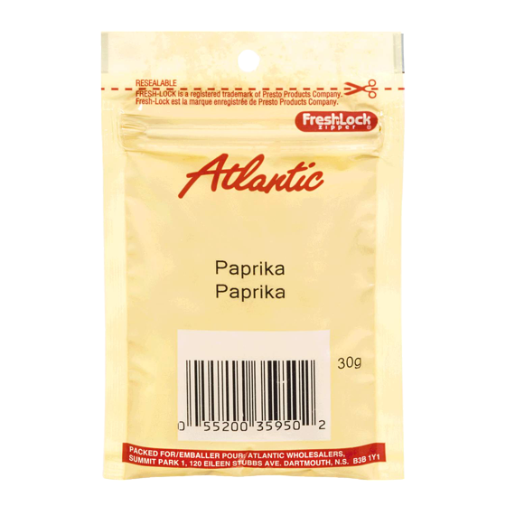 null Paprika, Atlantic 30 g, 5,97 $/100g