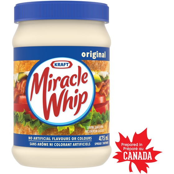 Kraft Tartinade miracle whip originale 475 ml, 1,26 $/100ml