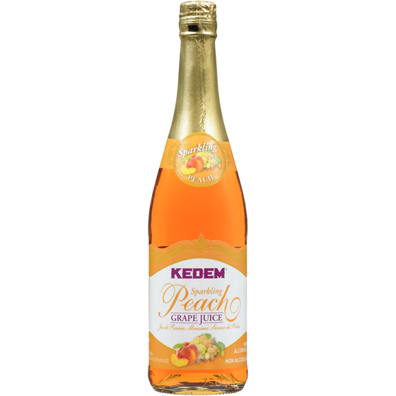 Kedem Kosher Sparkling Juice, Peach Grape 750 ml, $0.53/100ml