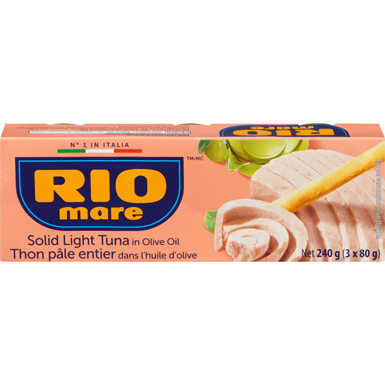 Rio Mare Thon pâle entier dans de l’huile d’olive 3x80.0 g, 3,33 $/100g